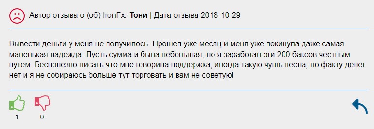 IronFX комментарии трейдеров
